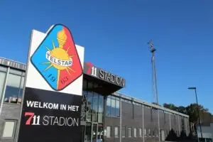 Het Telstar stadion waar de coach een mooi staaltje positief leiderschap liet zien