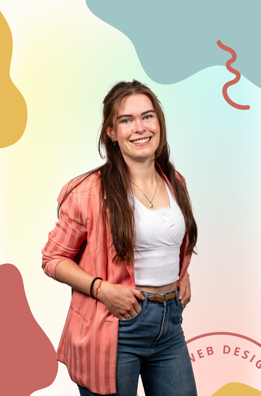 Zakelijk portret van Dione Voskamp, oud-schaatsster en ondernemer